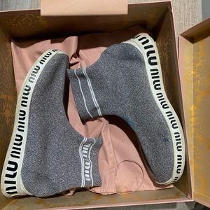 MIU MIU stretch sock sneakers